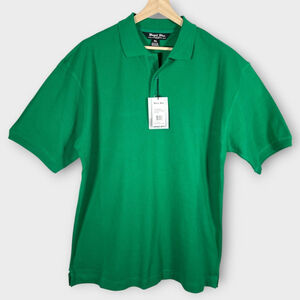 Green Polo Shirt Men's XL 100% Cotton Royal Blue Apparel NWT